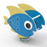 Juego de muelles pez azul