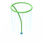 UFO: Cortina de agua circular para splash parks