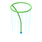 UFO: Cortina de agua circular para splash parks