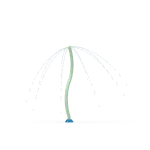 Alga: Juego acuático en forma de fuente natural para splash parks